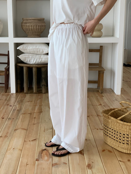 <Pre-Order>Relaxed Fit Cotton / Nylon Pants