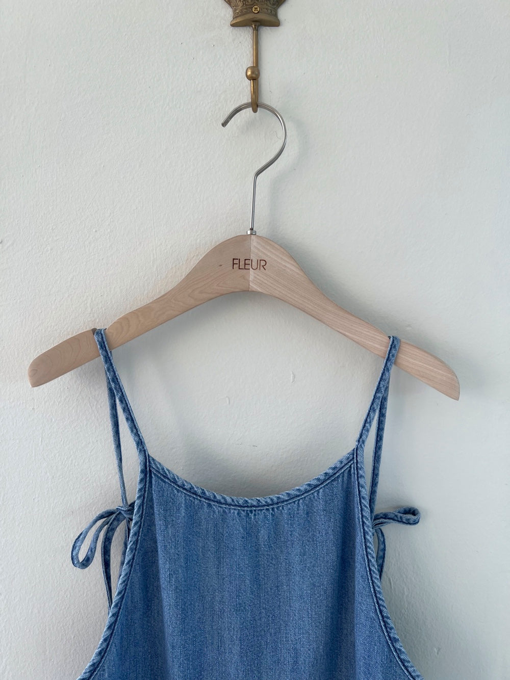 <Black Label> Away Denim Slip Maxi Dress