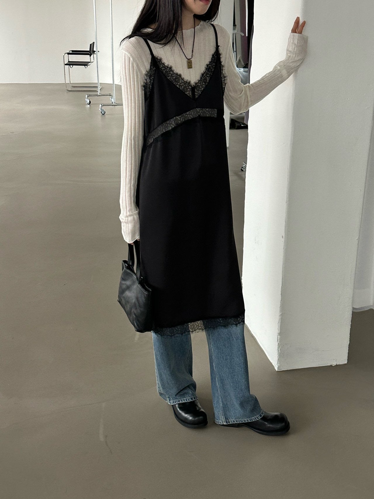 Lacey Satin Slip Dress