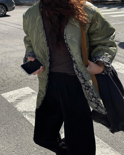 Quilted Nylon Military Liner Jacket