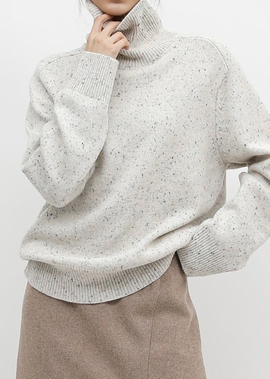 Nep Wool Turtleneck Sweater