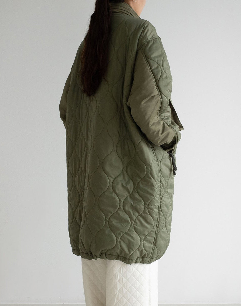 Military Quilting Long Jacket
