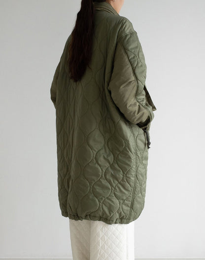 Military Quilting Long Jacket