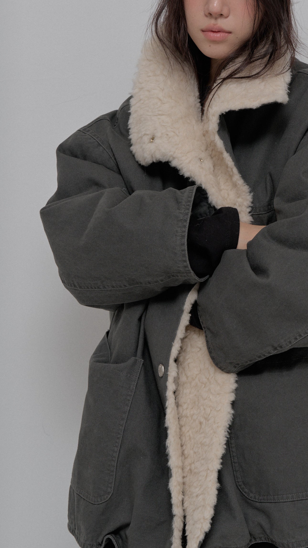 Wool Fleece Lined Reversible Jacket