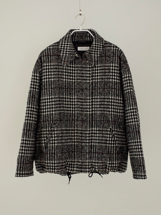 Wool Plaid Short coat
