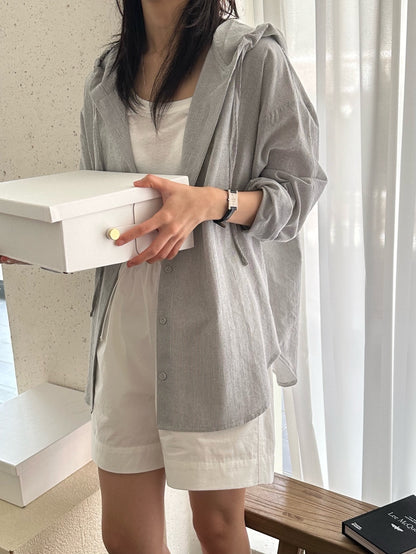 Hooded Cotton Shirt