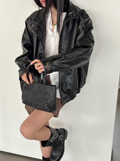 Vintage Vegan Leather Jacket