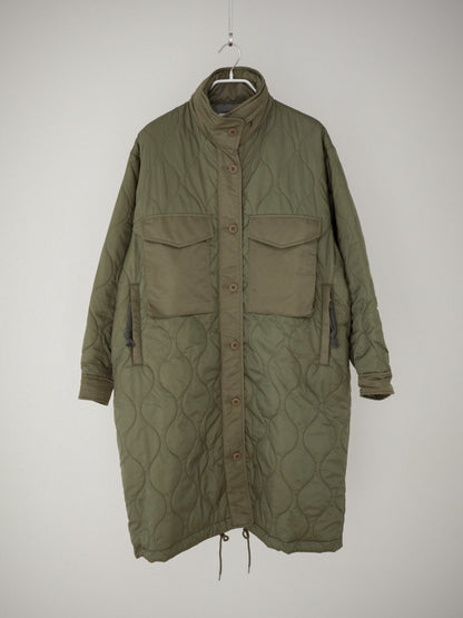 Military Quilting Long Jacket