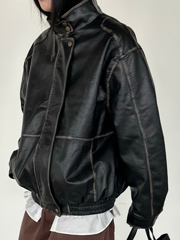 Vintage Vegan Leather Jacket