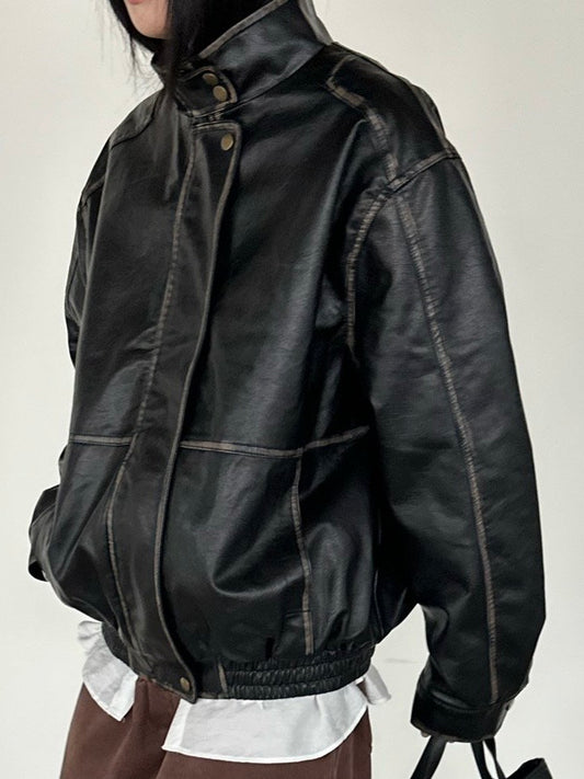 Vintage Vegan Leather Jacket