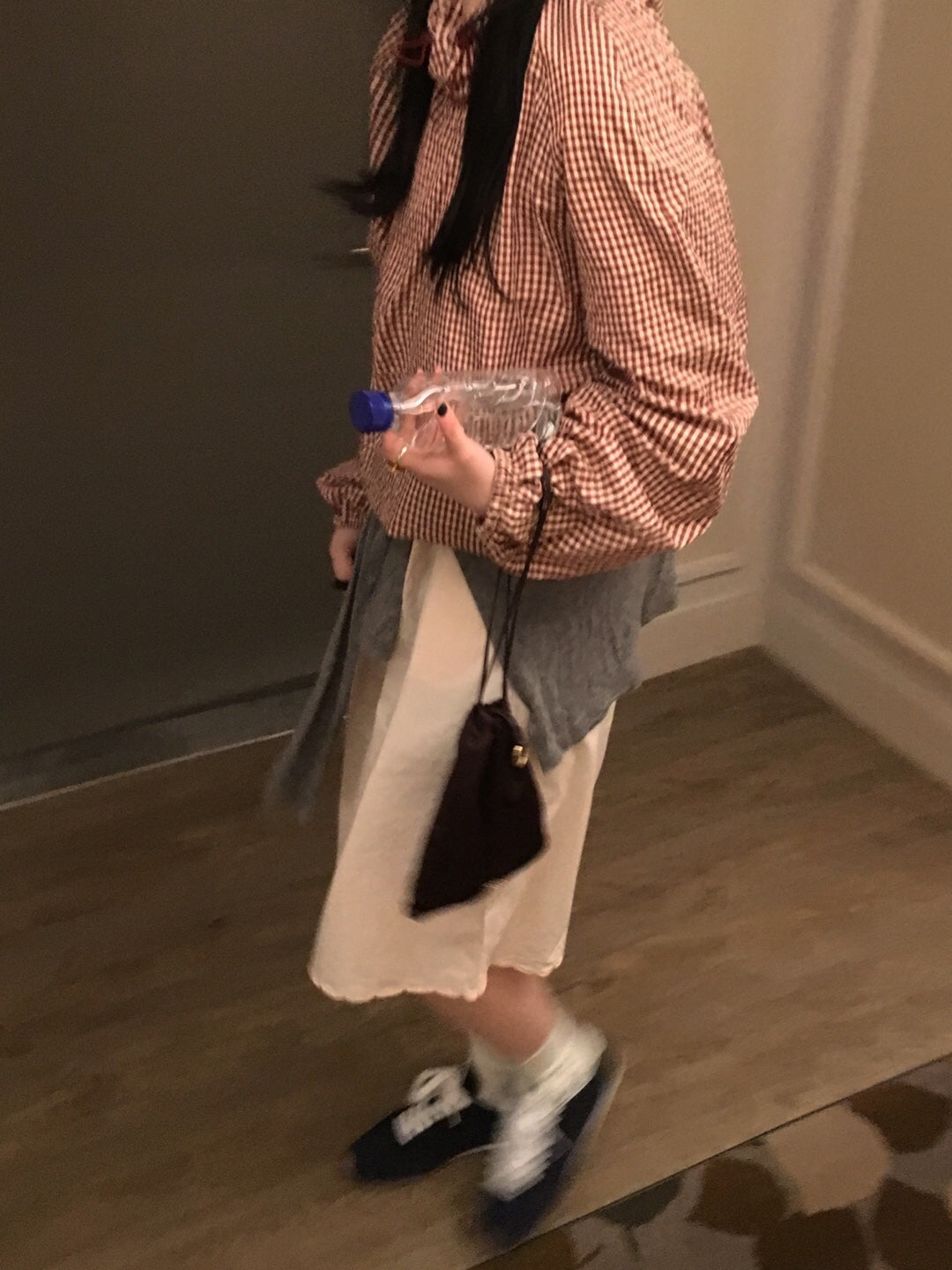 Gingham Nylon Windbreaker