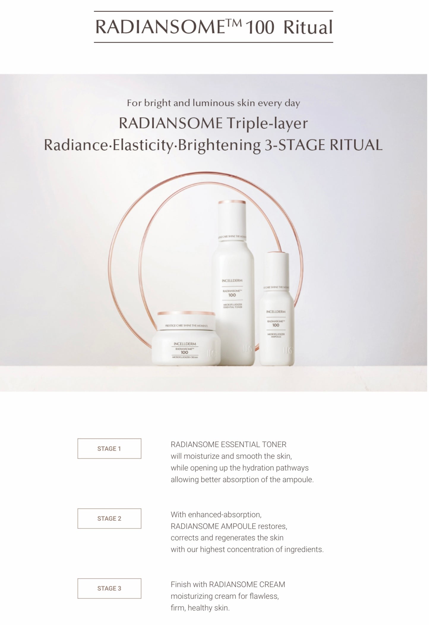 INCELLDERM RADIANSOME™100 MICROFLUIDIZER ESSENTIAL TONER