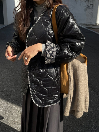 Quilted Nylon Military Liner Jacket
