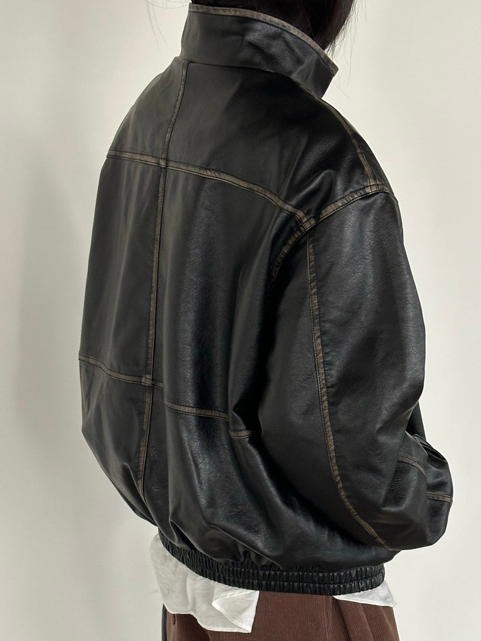 Vintage Vegan Leather Jacket