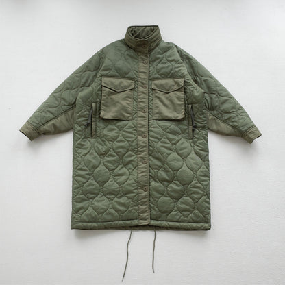 Military Quilting Long Jacket