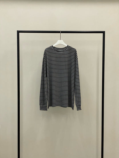 <Essential> Cotton Stripe Boyfriend T