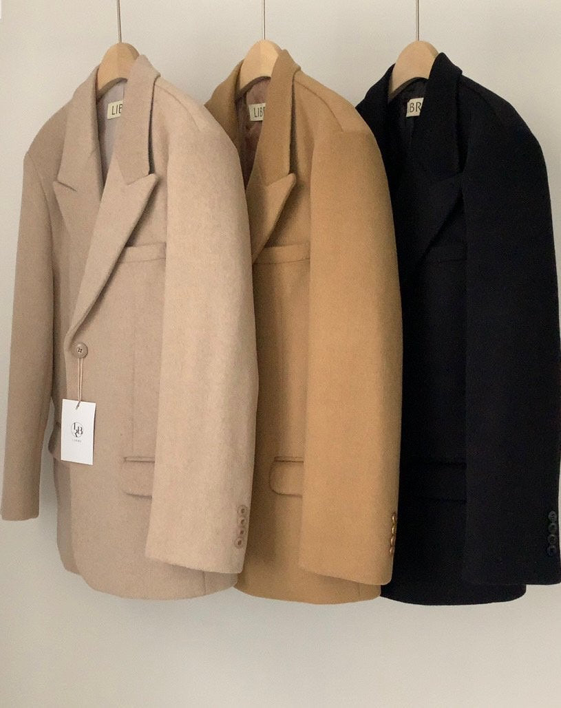 Noah Oversized Wool Blazer Coat - 1 Left in Black