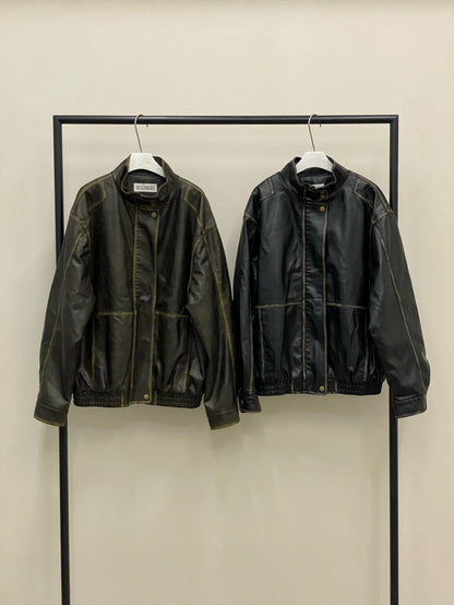 Vintage Vegan Leather Jacket