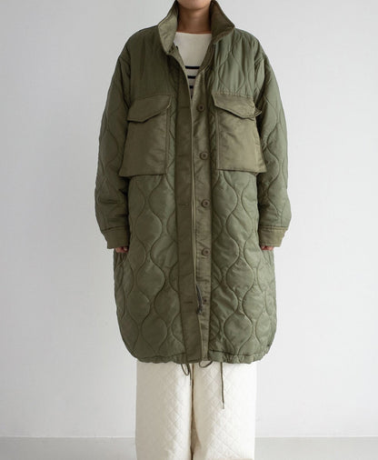 Military Quilting Long Jacket