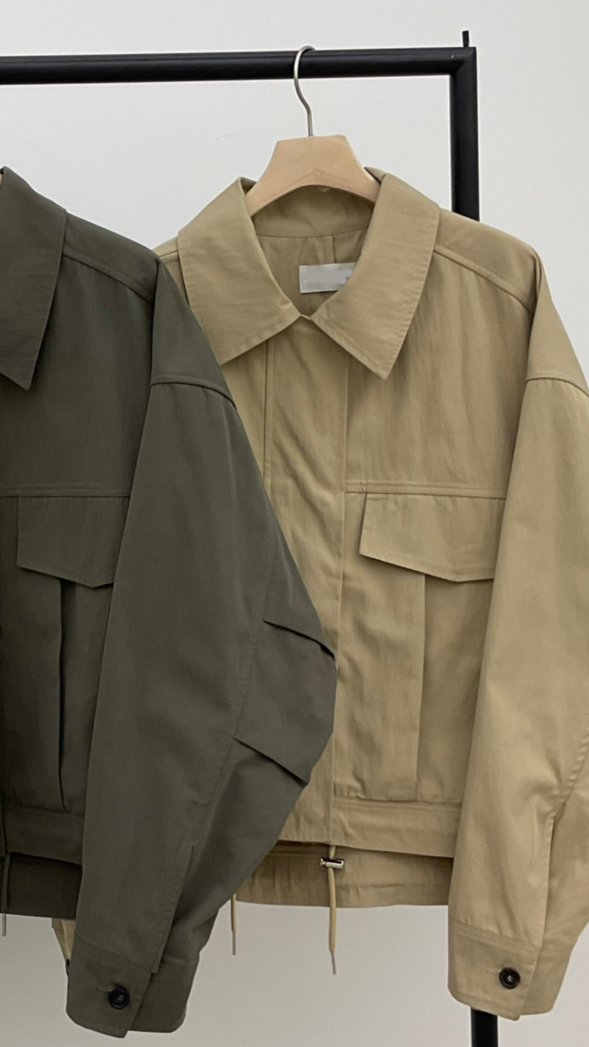 Cotton / Nylon Bomber Shell Jacket