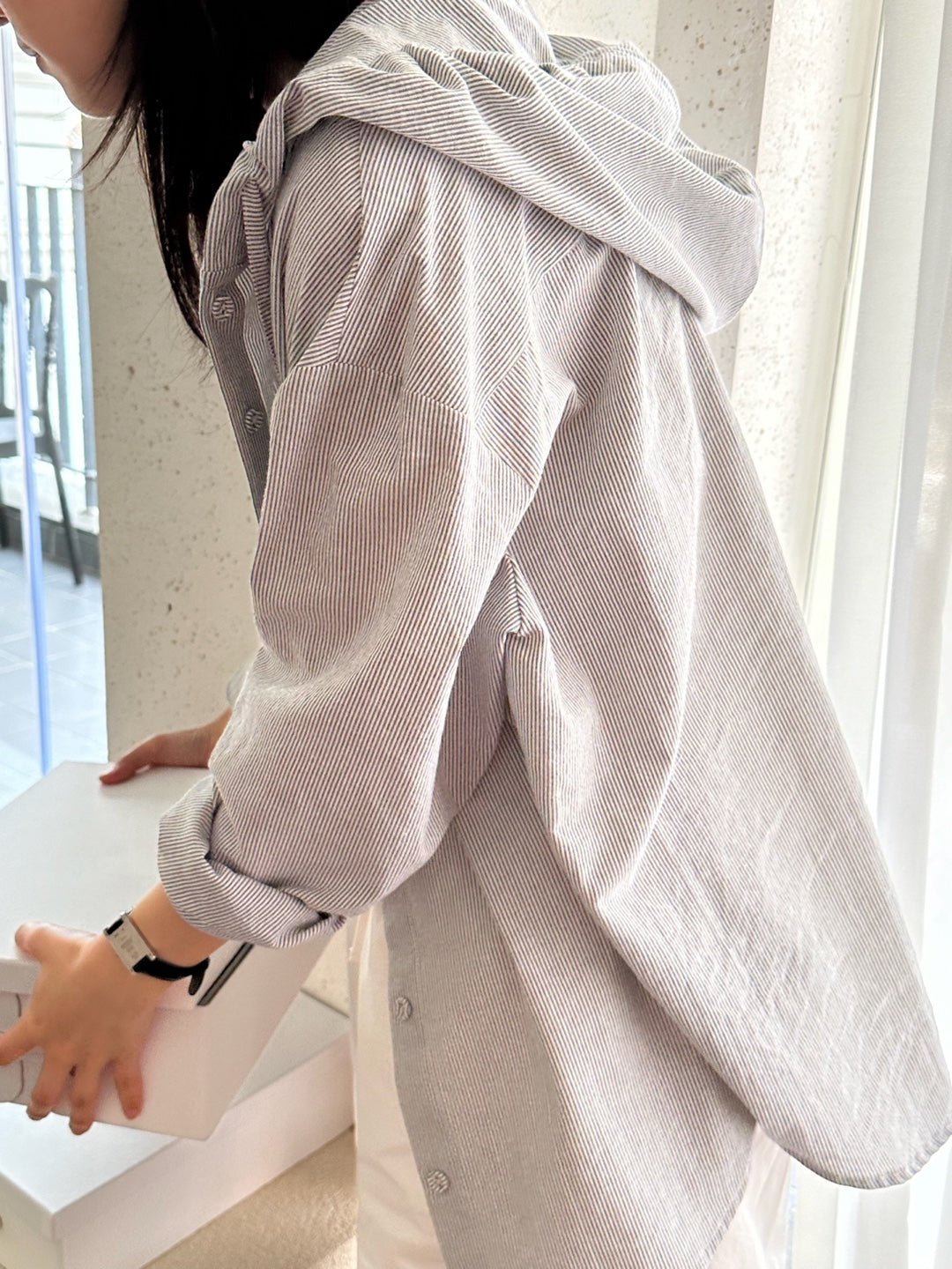 Hooded Cotton Shirt