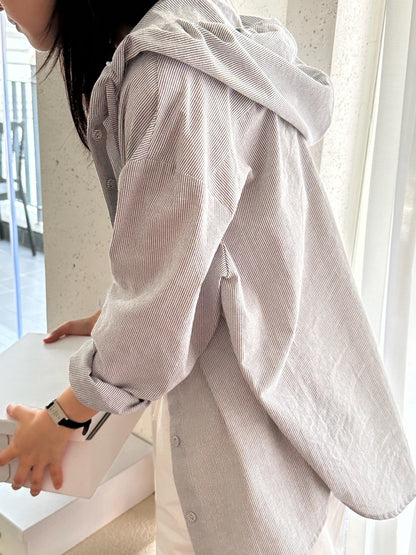 Hooded Cotton Shirt