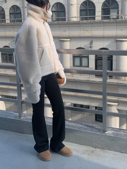 Mink Fleece Lined Knit Pants up