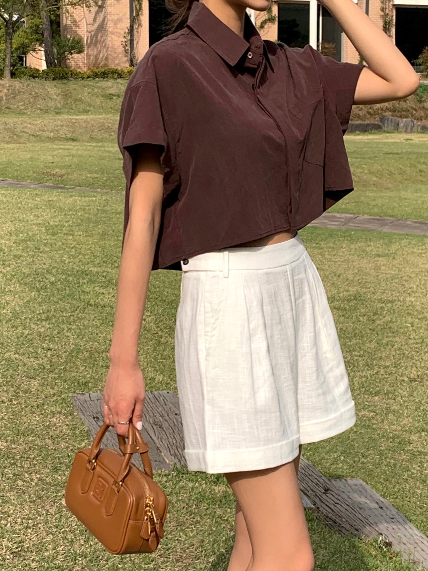 Linen Roll Up Shorts
