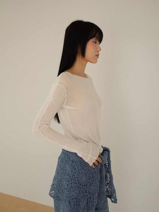Essential Wave Edge Long Sleeve T