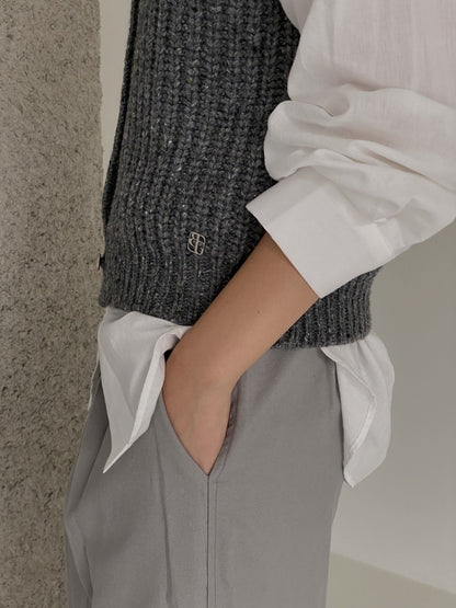 Wool Rib Vest