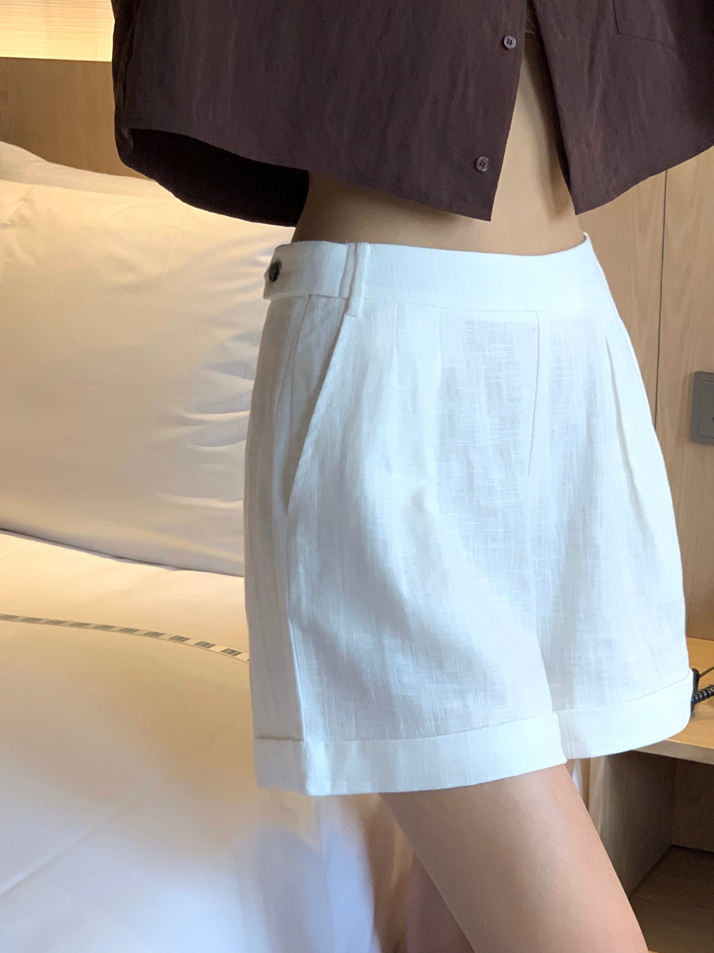 Linen Roll Up Shorts