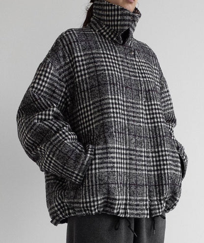 Wool Plaid Short coat