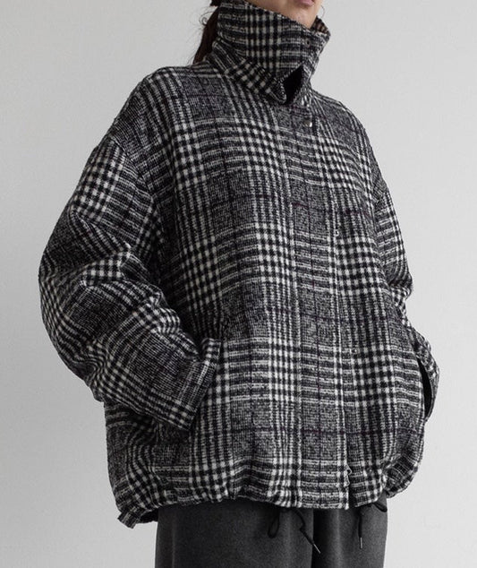 Wool Plaid Short coat