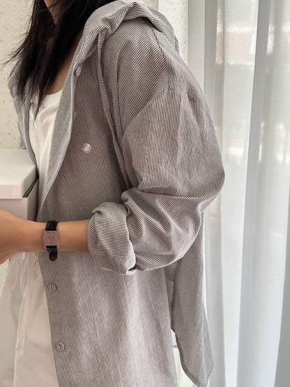 Hooded Cotton Shirt