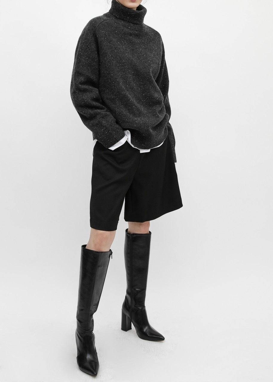 Nep Wool Turtleneck Sweater