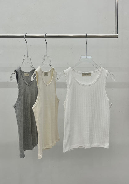 Pointelle Jacquard Tank