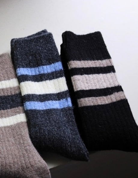 Alpaca Blend Stripe Socks
