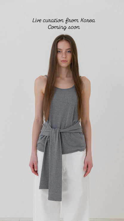 <Essential><Pre-order>Cotton Tie Camisole