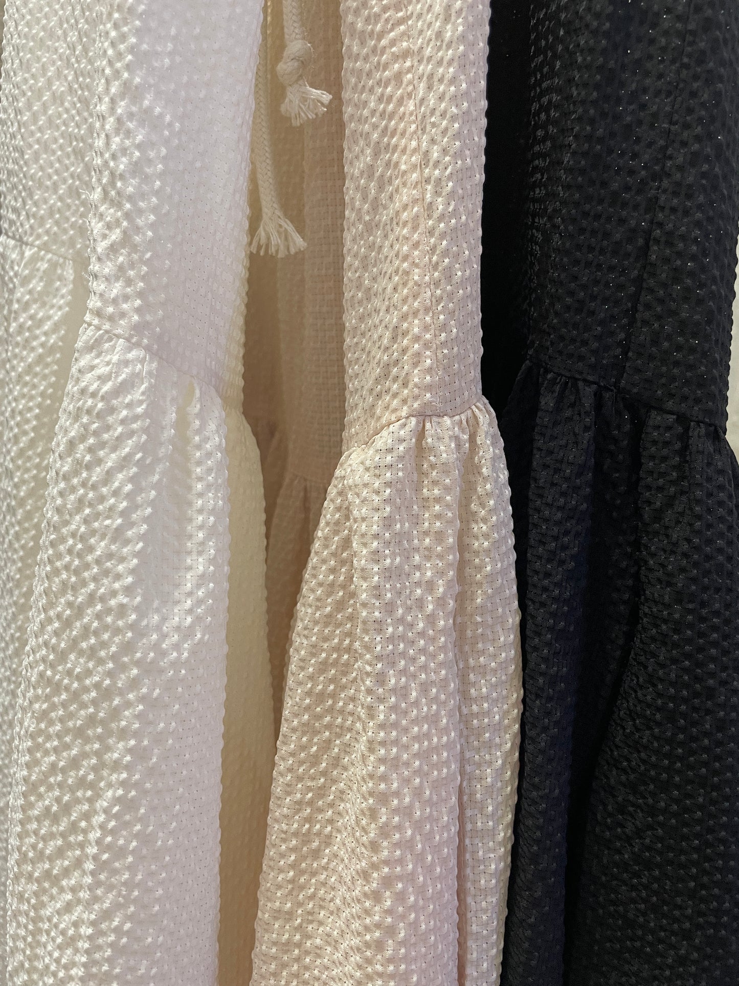 <Black Label> Rayon Dobby Maxi Dress