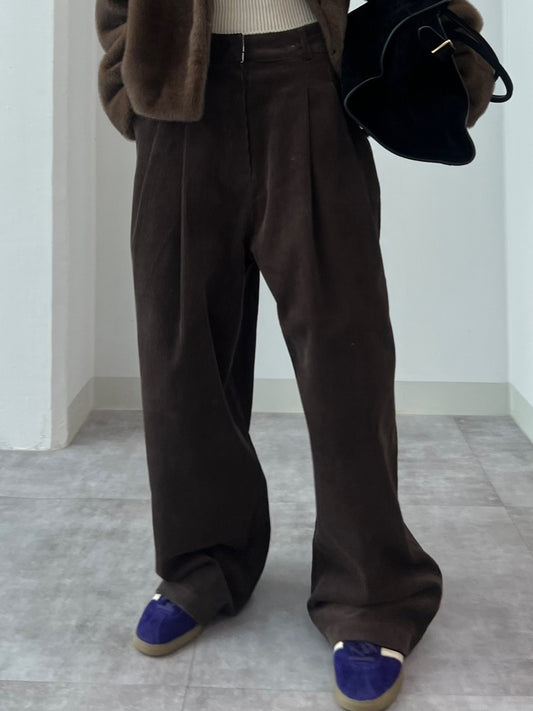 Corduroy Wide Leg Slacks