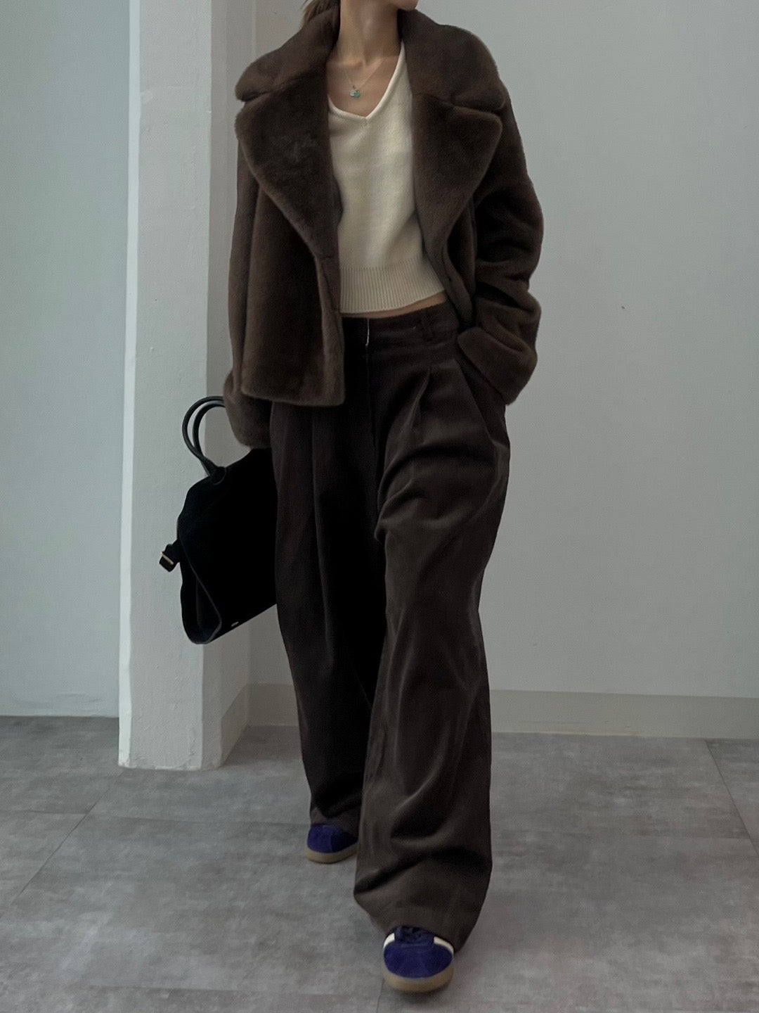 Corduroy Wide Leg Slacks
