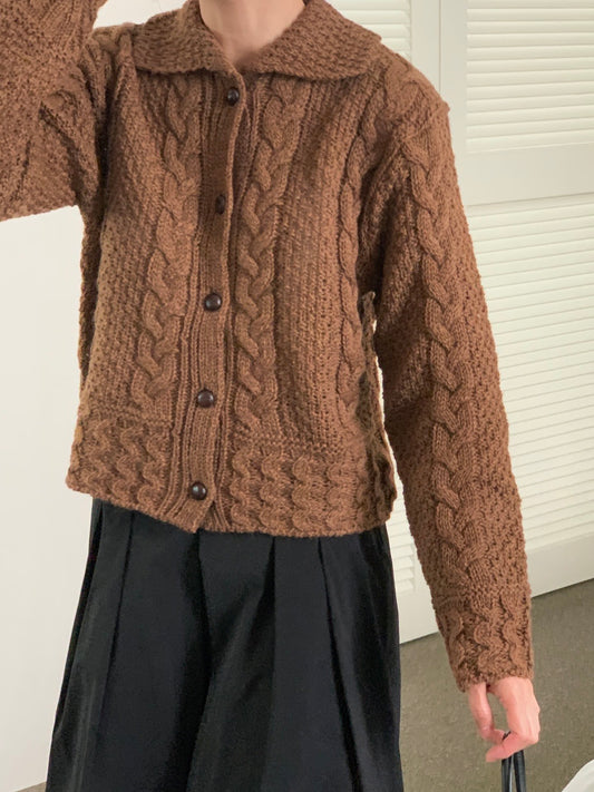 Scottish Wool Multi Cable Cardigan