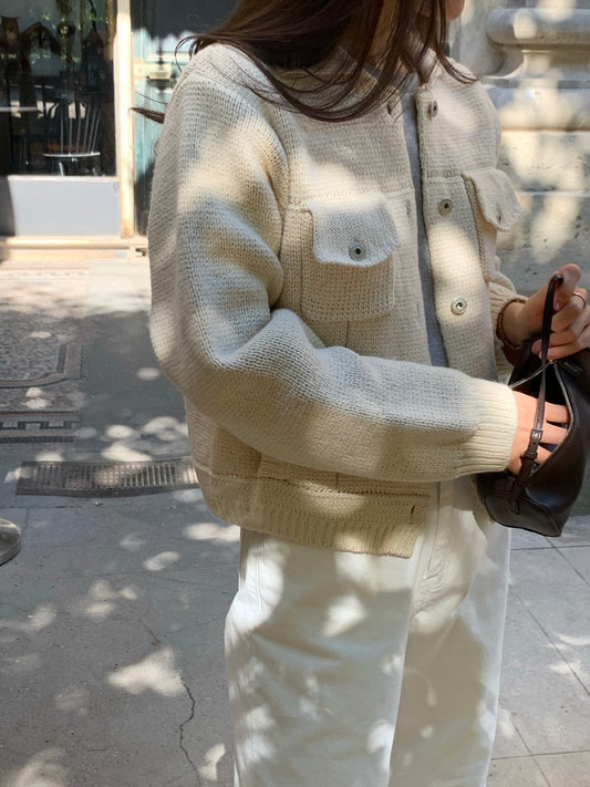 <Pre-Order> Cotton Knit Jacket