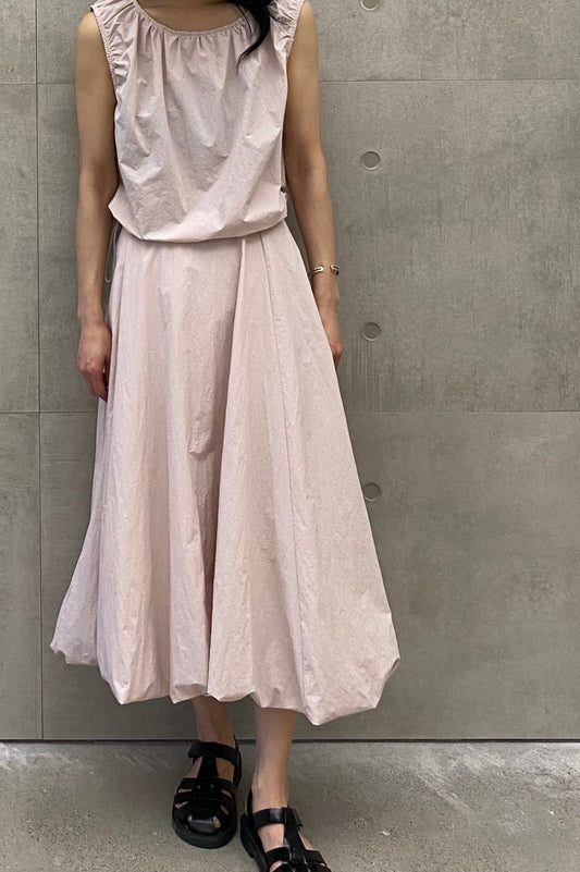 Crush Nylon Bubble Skirt
