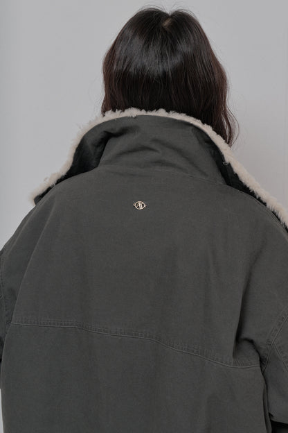 Wool Fleece Lined Reversible Jacket