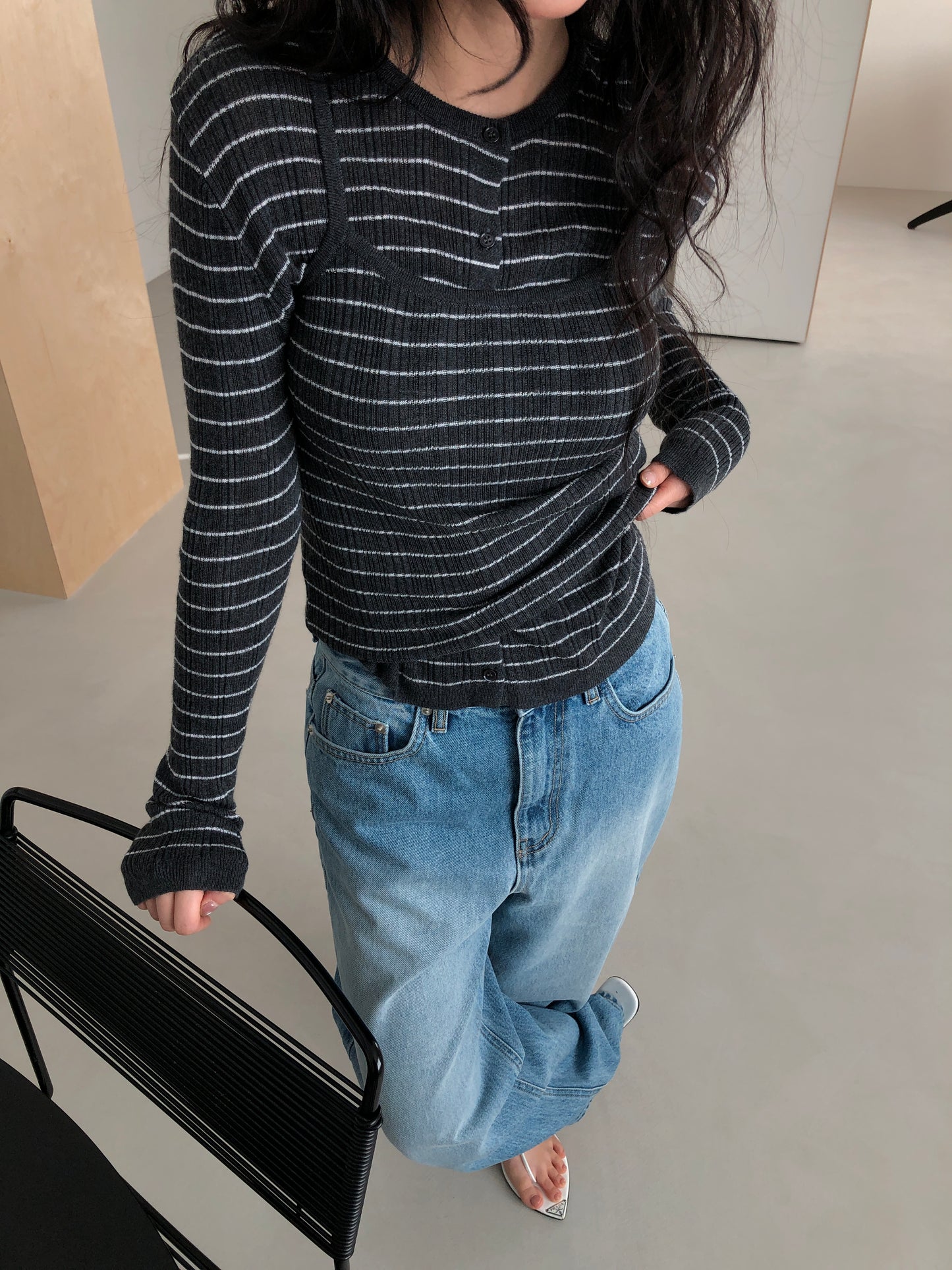 Stripe Spring Knit Set up - 2 pieces