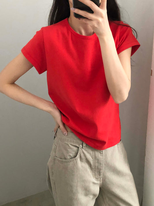 <Essential> Cotton Baby Ponte T-Shirt