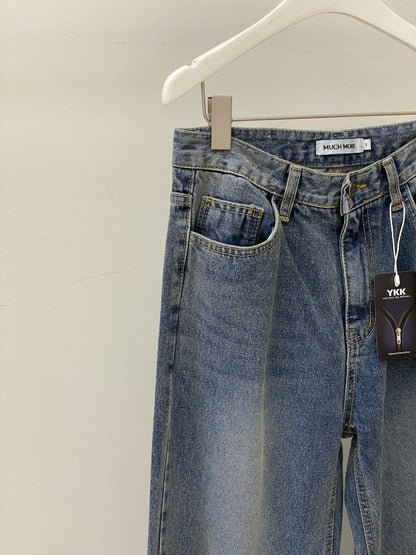 Semi Wide Relaxed Straight Leg Denim