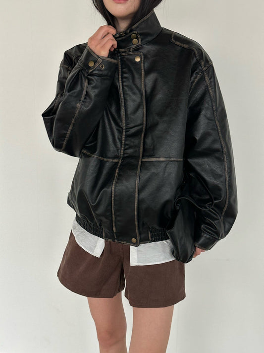 Vintage Vegan Leather Jacket