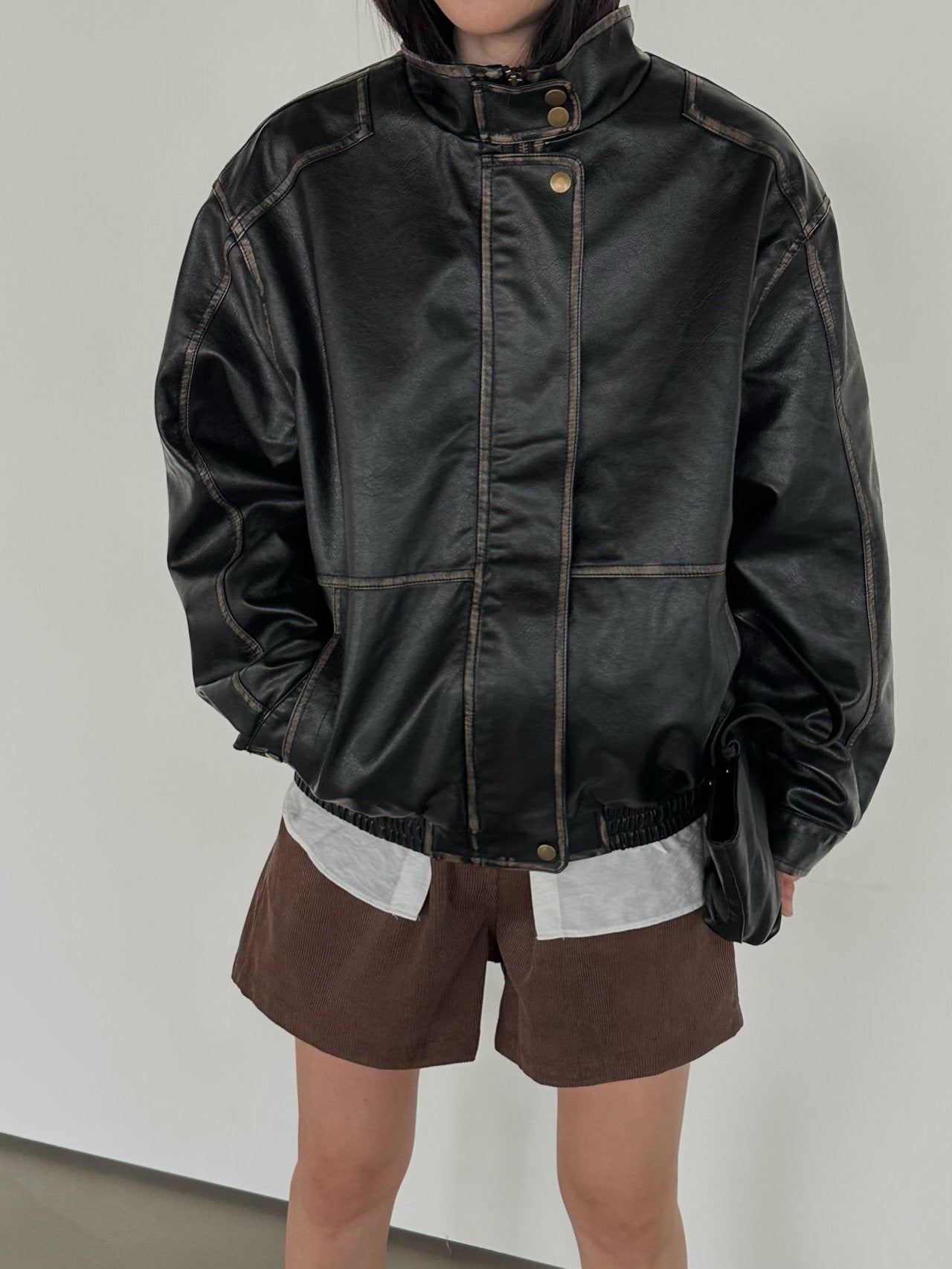 Vintage Vegan Leather Jacket